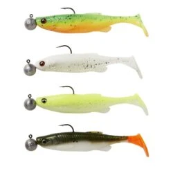 KIT LEURRES SOUPLES ARMÉS SAVAGE GEAR FAT MINNOW T-TAIL RTF